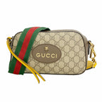 Gucci Shoulder Bag GG Supreme Neo Vintage Brown Gold