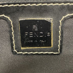 Fendi Handbag Zucchino Mamma Bucket Nylon Canvas Black Silver — view 5