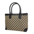 Gucci Tote Bag GG Canvas Black Beige Champagne Gold