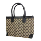 Gucci Tote Bag GG Canvas Black Beige Champagne Gold
