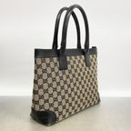Gucci Tote Bag GG Canvas Black Beige Champagne Gold — view 2