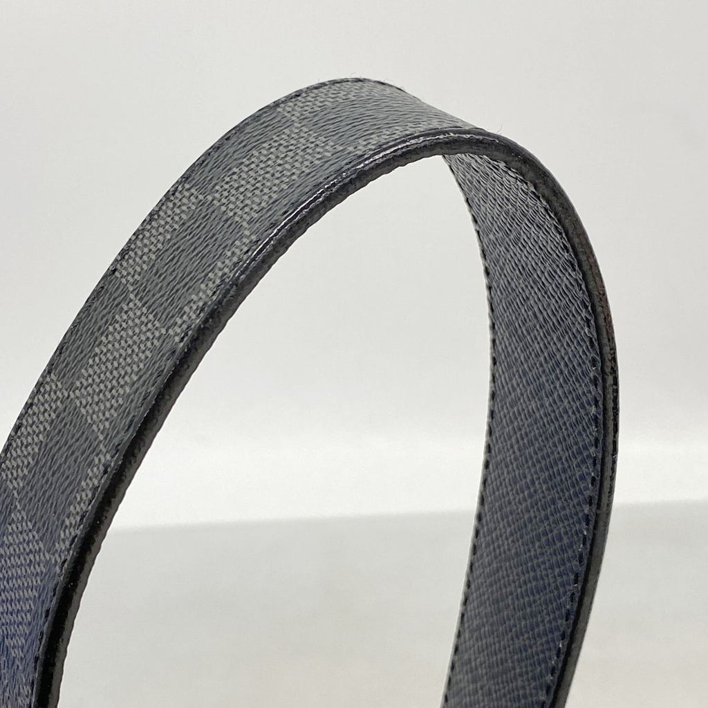 Louis Vuitton Belt Damier Graphite Ceinture Aventure Black Gray — view 3