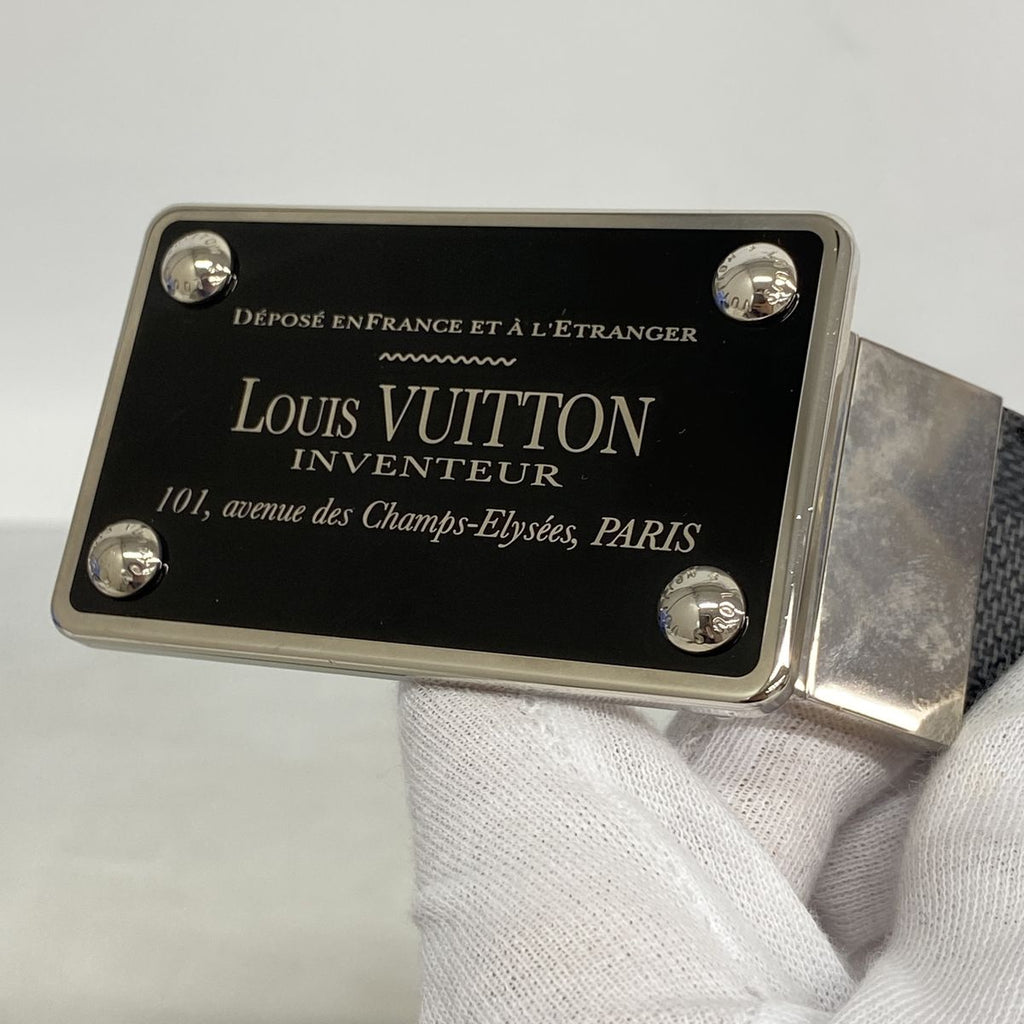 Louis Vuitton Belt Damier Graphite Ceinture Aventure Black Gray — view 7