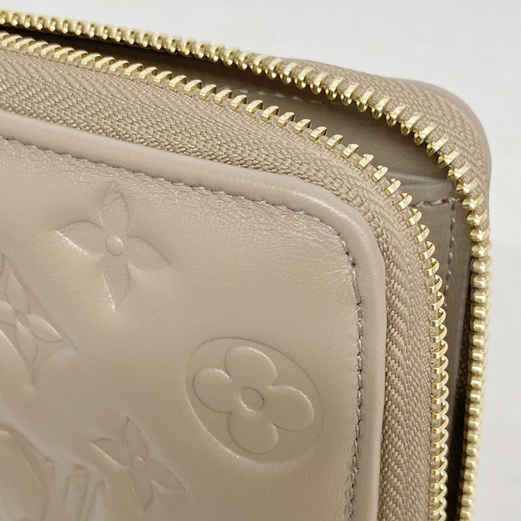 Louis Vuitton Wallet Monogram Embossed Zippy Taupe — view 6