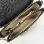 Gucci Handbag Interlocking G Leather Black Champagne Gold 2-Way Bag — view 4