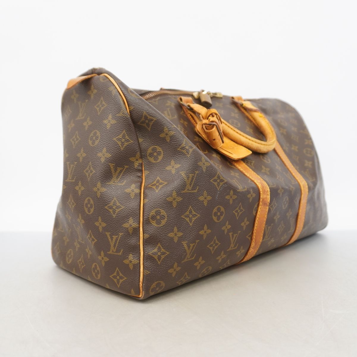 Louis Vuitton Boston Bag Monogram Keepall 50 Brown — view 2