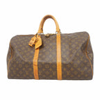 Louis Vuitton Boston Bag Monogram Keepall 50 Brown