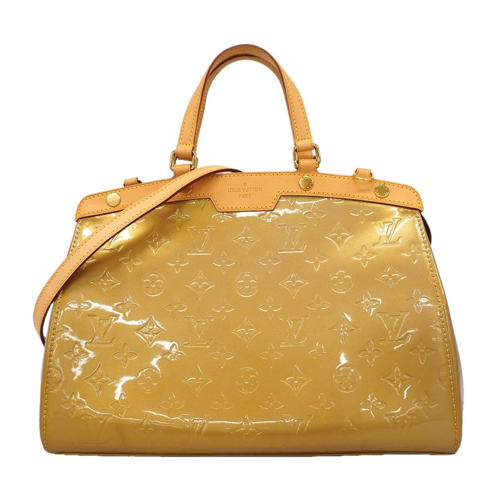 Louis Vuitton Handbag Vernis Brera MM Beige Poodle 2-Way Bag
