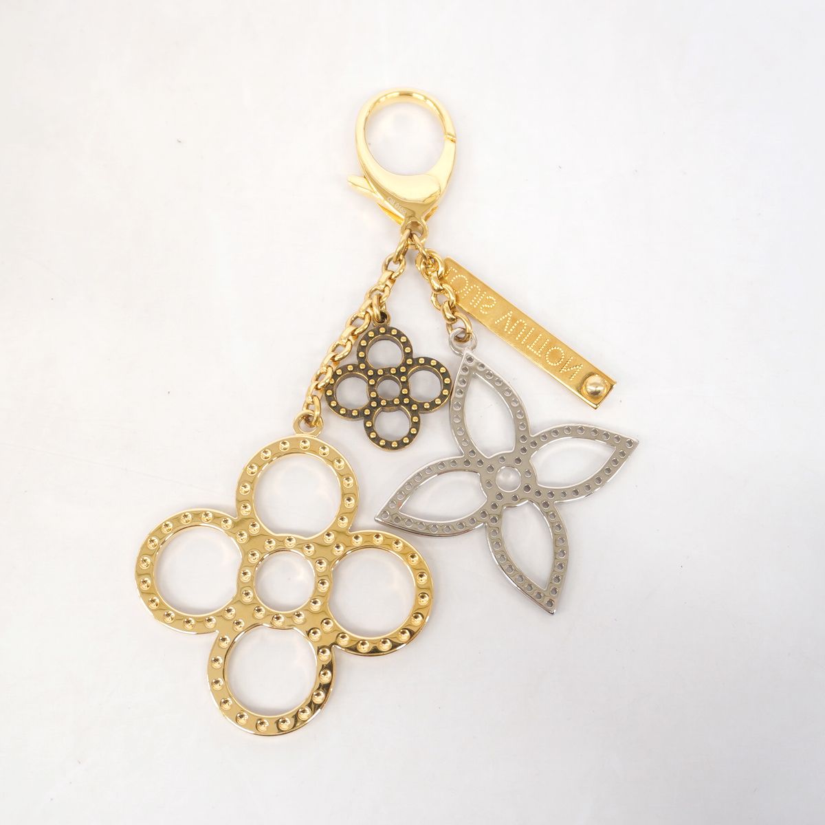 Louis Vuitton Key Holder Charm Bijou Sac Tapage Gold Silver — view 5