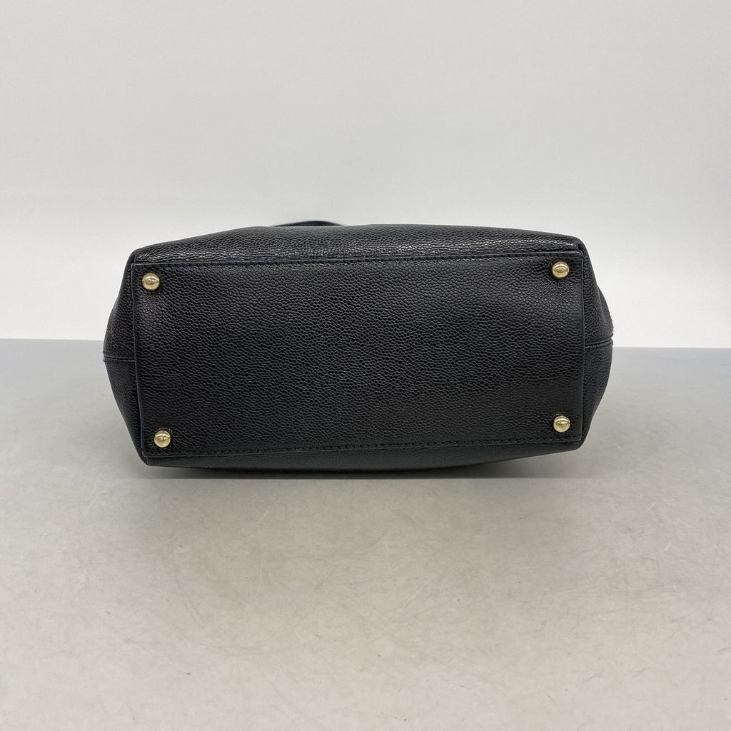 Chanel Tote Bag Caviar Leather Black Gold — view 3