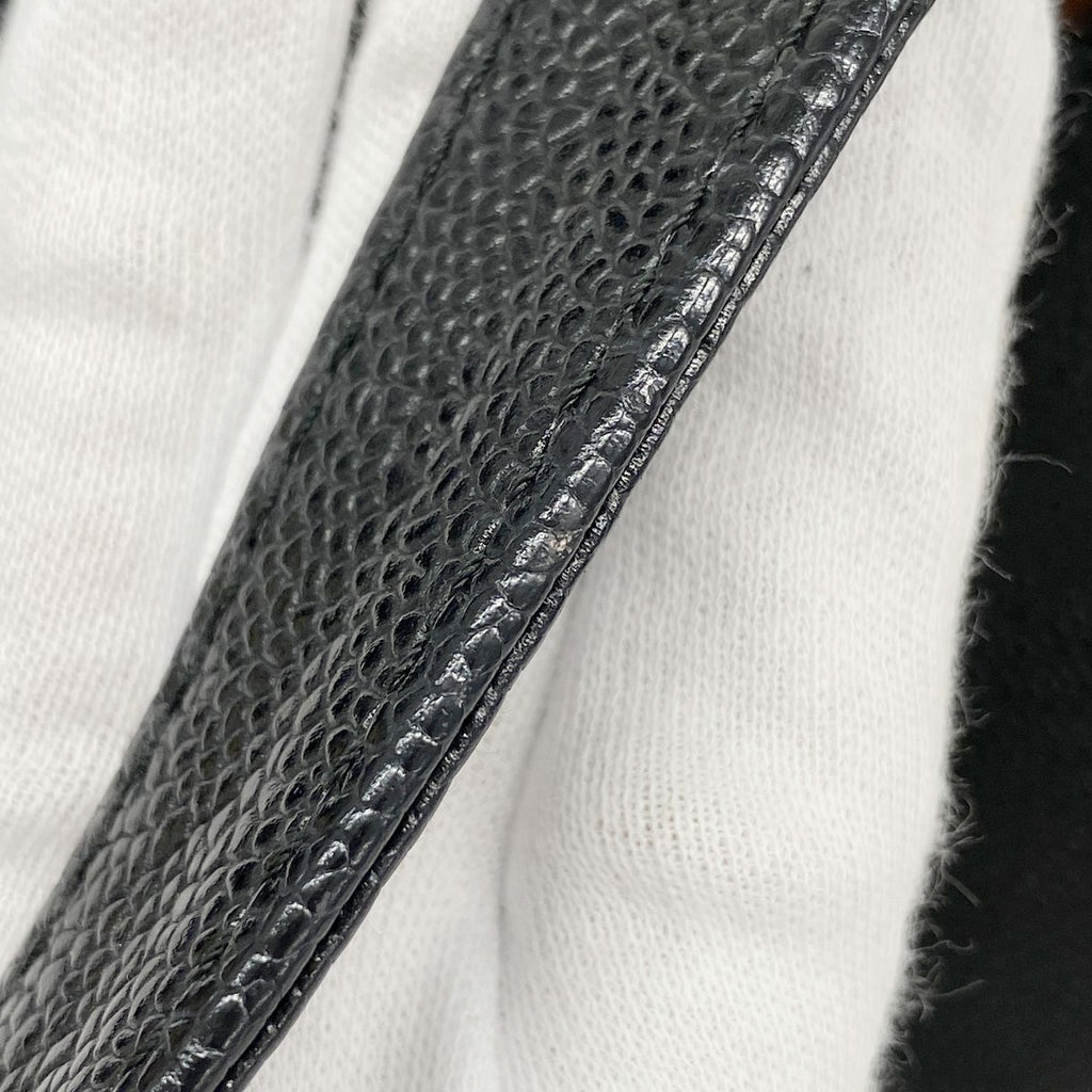 Chanel Tote Bag Caviar Leather Black Gold — view 8