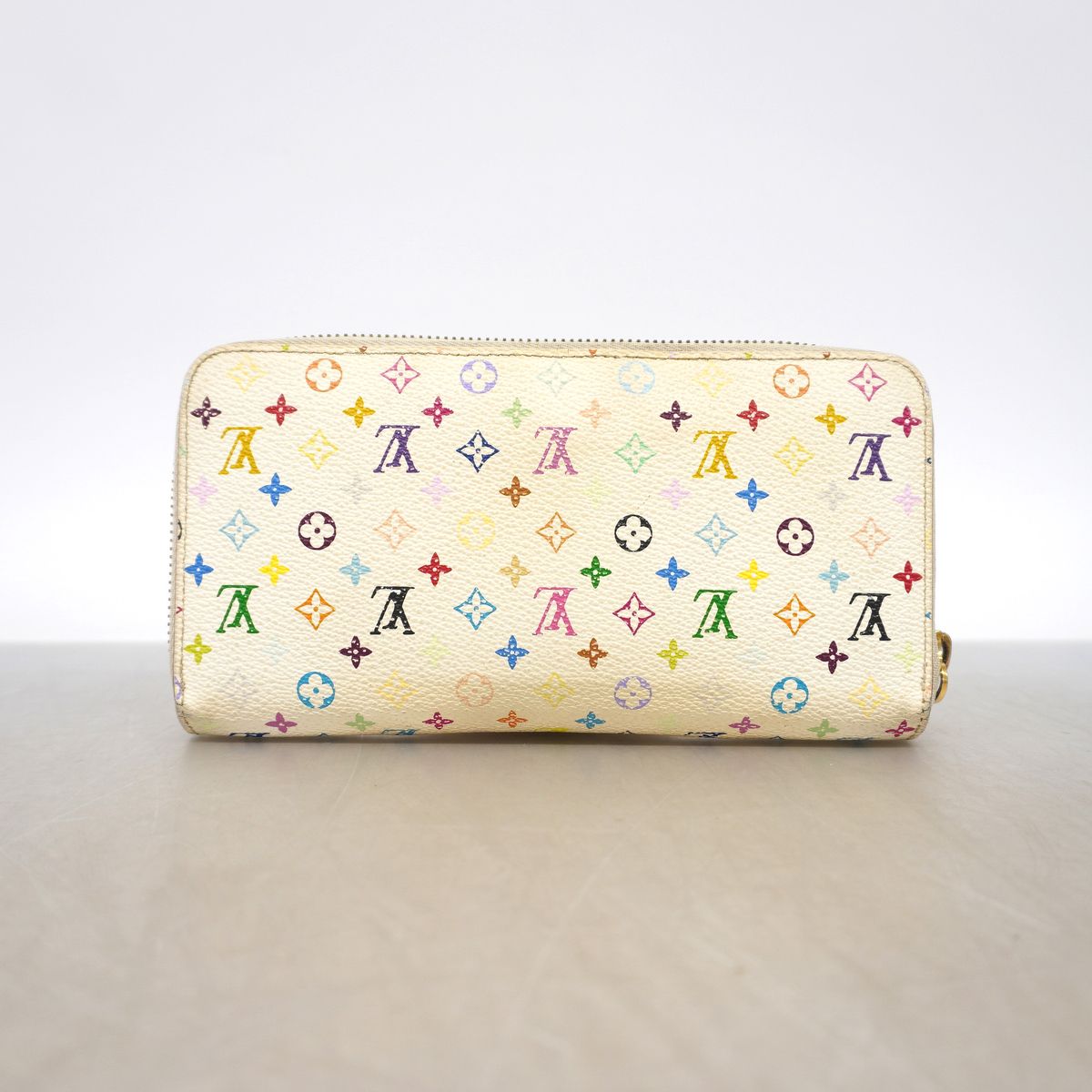 Louis Vuitton Wallet Monogram Multicolor Zippy Blanc Rich — view 8