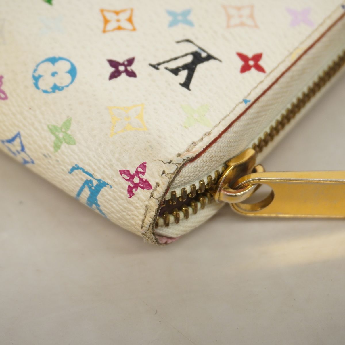 Louis Vuitton Wallet Monogram Multicolor Zippy Blanc Rich — view 5
