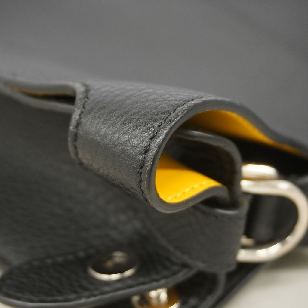 Fendi Handbag Peekaboo ISeeU Leather Black Silver 2-Way Bag — view 7