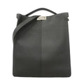 Fendi Handbag Peekaboo ISeeU Leather Black Silver 2-Way Bag