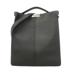 Fendi Handbag Peekaboo ISeeU Leather Black Silver 2-Way Bag