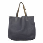 Hermes Tote Bag Double Sens Taurillon Clemence Etoupe Bleu Nuit