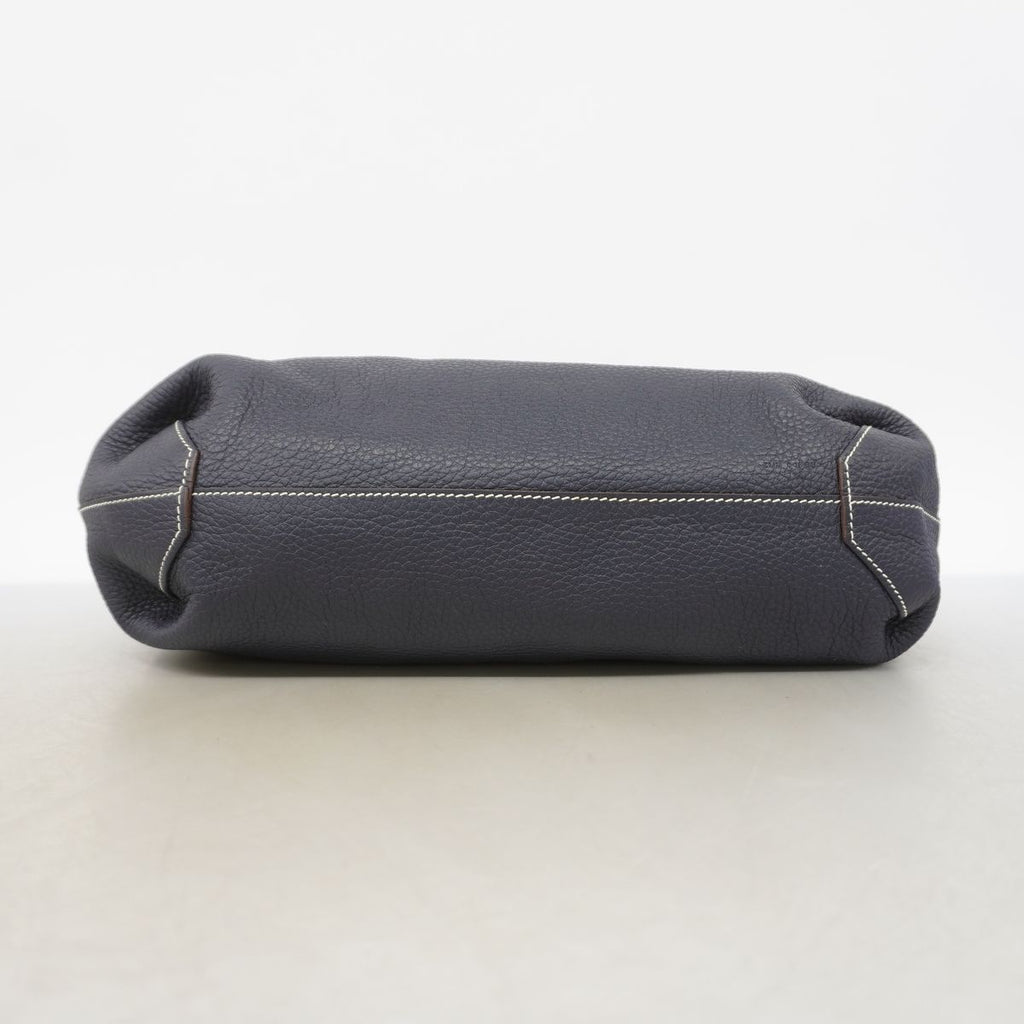 Hermes Tote Bag Double Sens Taurillon Clemence Etoupe Bleu Nuit — view 3