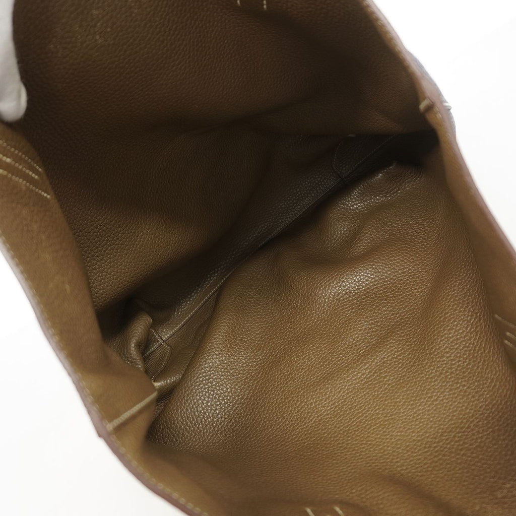 Hermes Tote Bag Double Sens Taurillon Clemence Etoupe Bleu Nuit — view 4