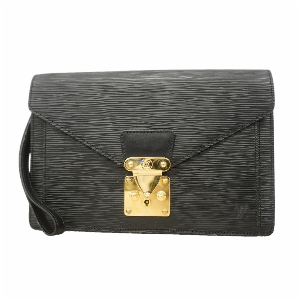 Louis Vuitton Clutch Epi Pochette Series Dragonne Noir