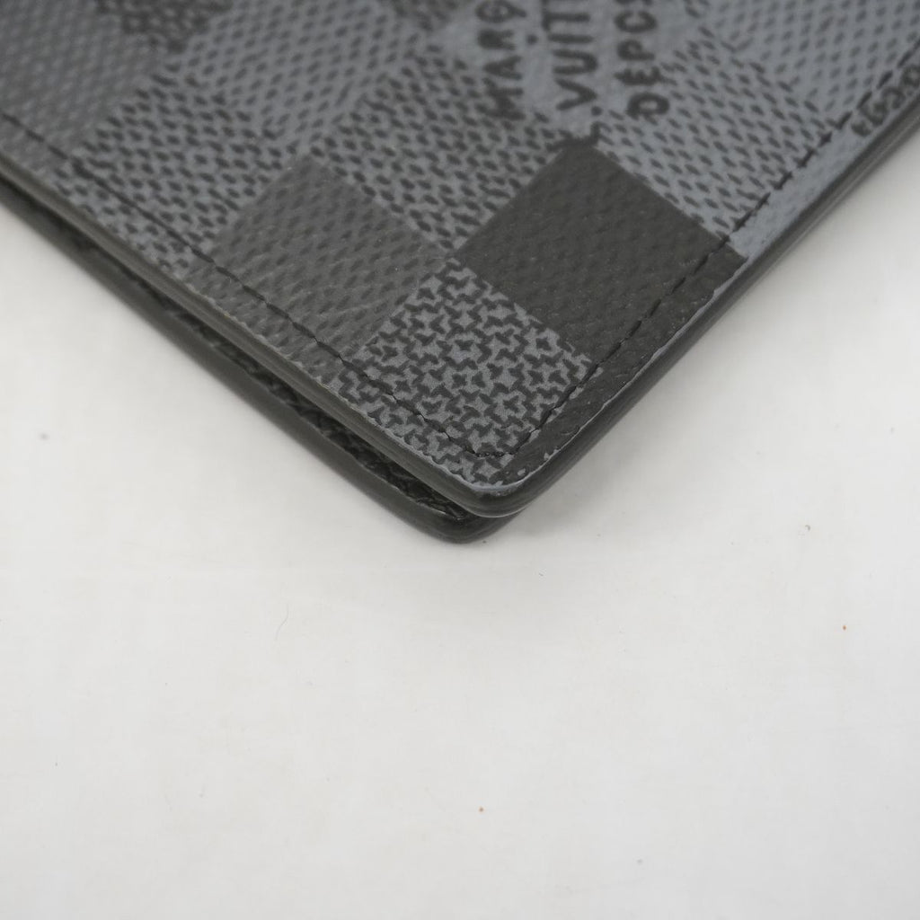 Louis Vuitton Billfold Damoflage Portefeuille Slender Black Wallet — view 6