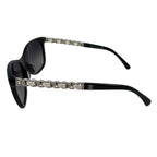 Chanel Sunglasses Chain Motif CC Logo Black White Silver Eyewear — view 6