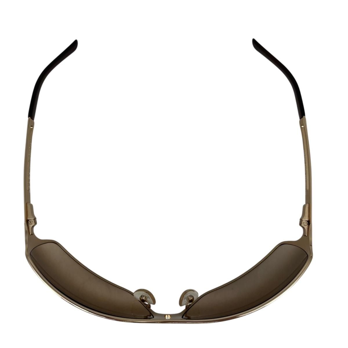 Prada Sunglasses Vintage Shield Shiny Gold Brown Eyewear — view 4