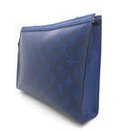 Louis Vuitton Pochette Voyage MM Taigarama Cobalt Clutch — view 2