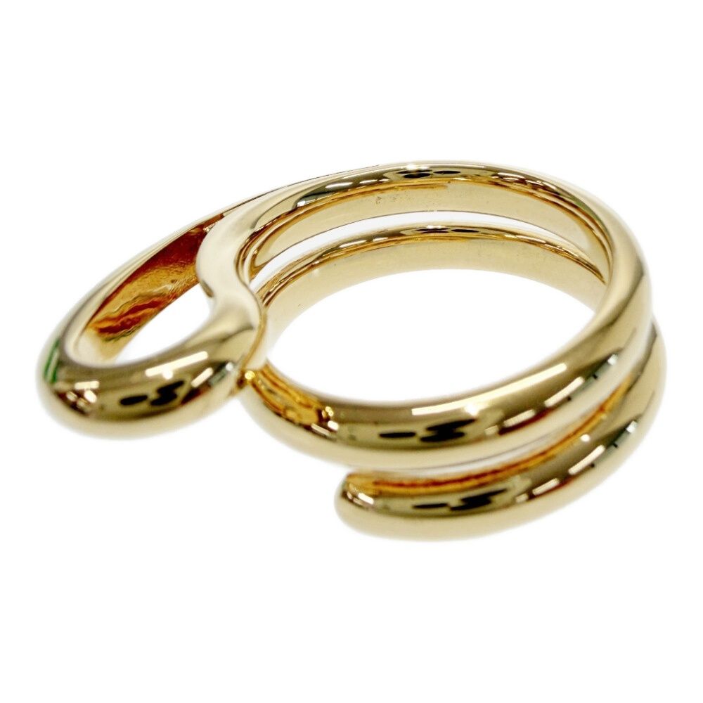 Bottega Veneta Sterling Silver 18k Gold Coated Frill Ring — view 6