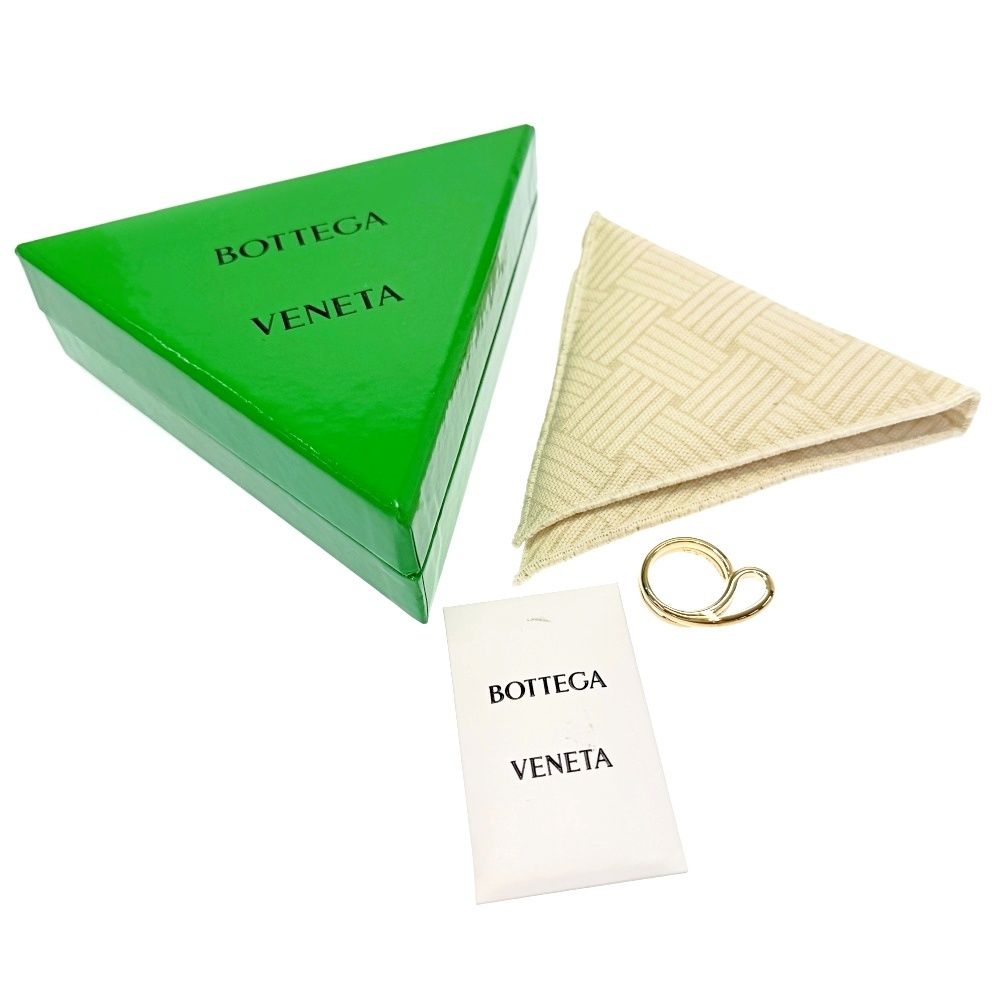 Bottega Veneta Sterling Silver 18k Gold Coated Frill Ring — view 8