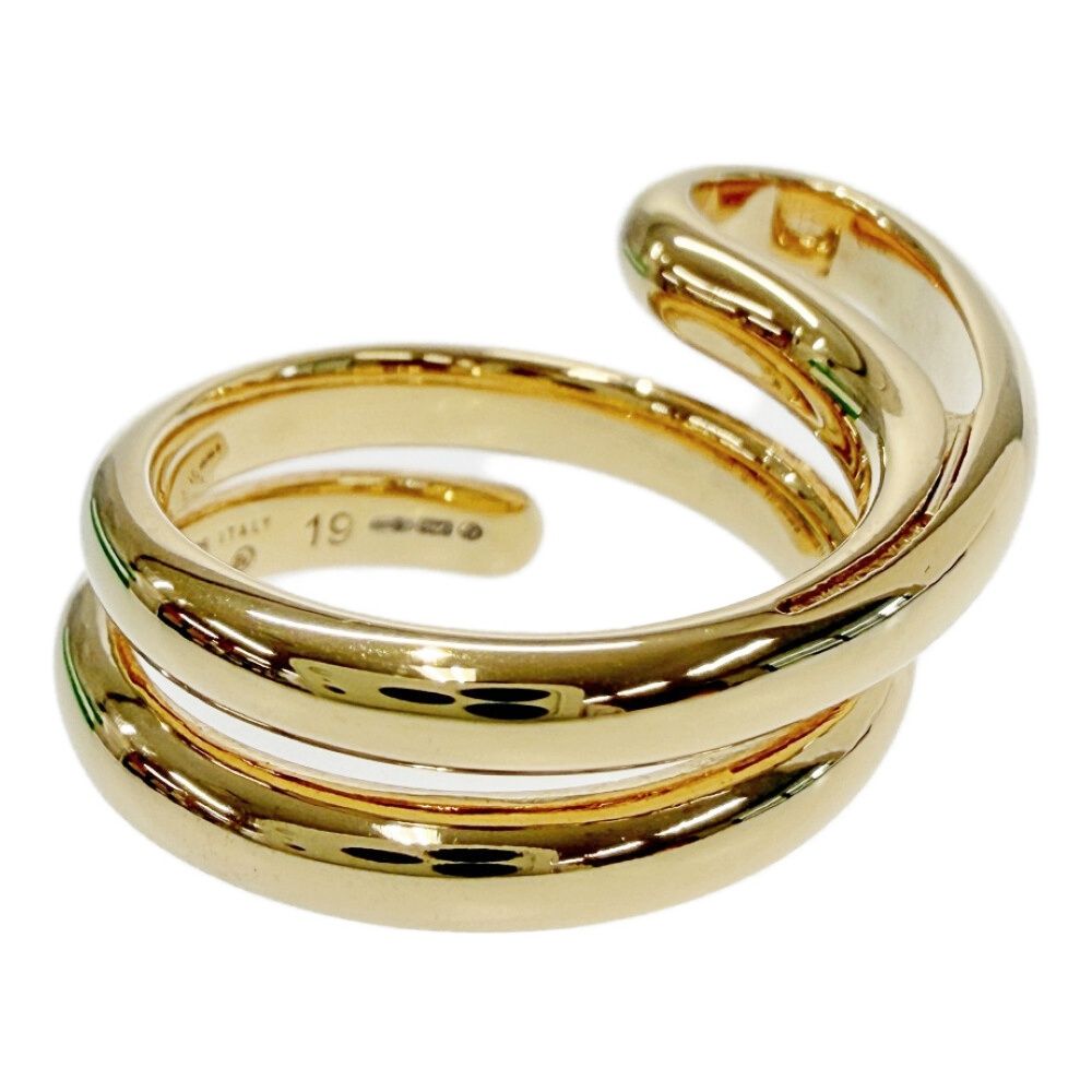 Bottega Veneta Sterling Silver 18k Gold Coated Frill Ring — view 3