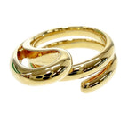 Bottega Veneta Sterling Silver 18k Gold Coated Frill Ring