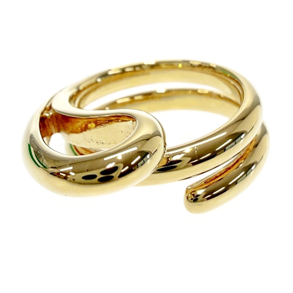 Bottega Veneta Sterling Silver 18k Gold Coated Frill Ring