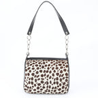 Saint Laurent YSL Calf Hair Leather Chain Shoulder Bag Tote Hand — view 3