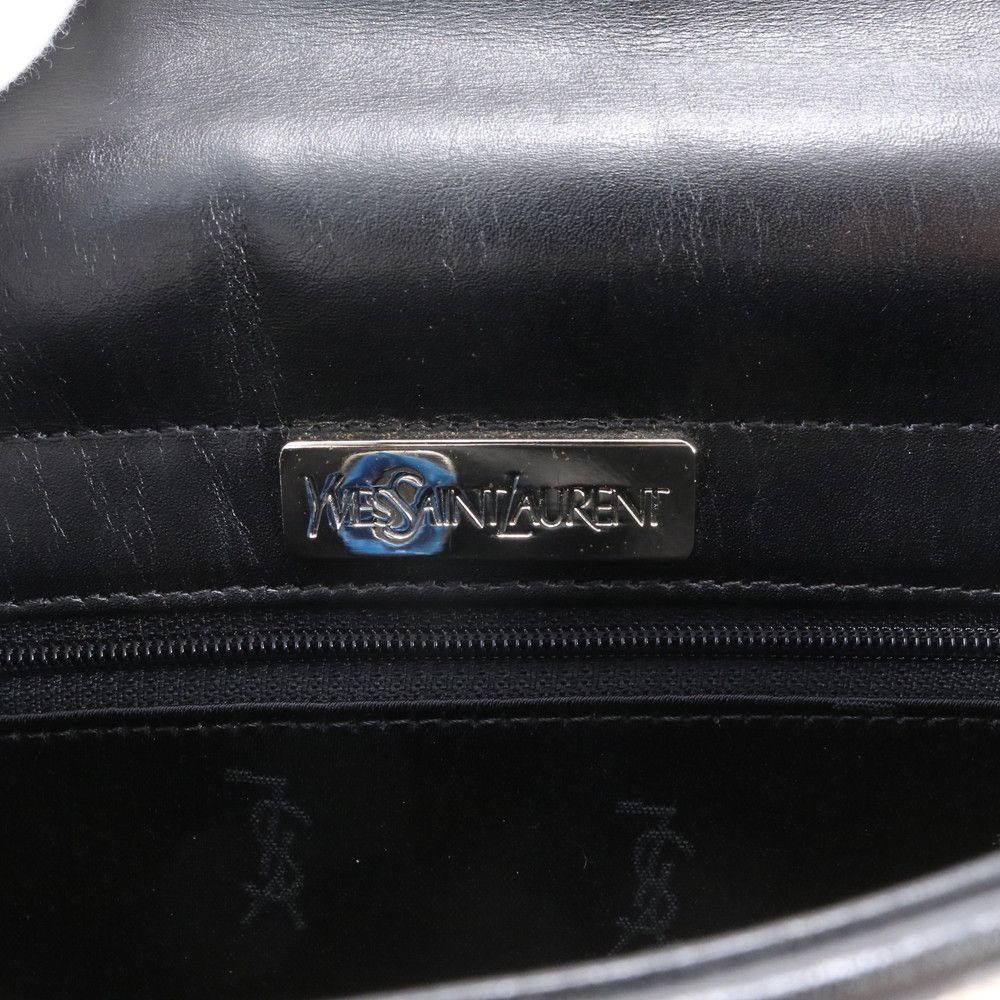 Saint Laurent YSL Calf Hair Leather Chain Shoulder Bag Tote Hand — view 8