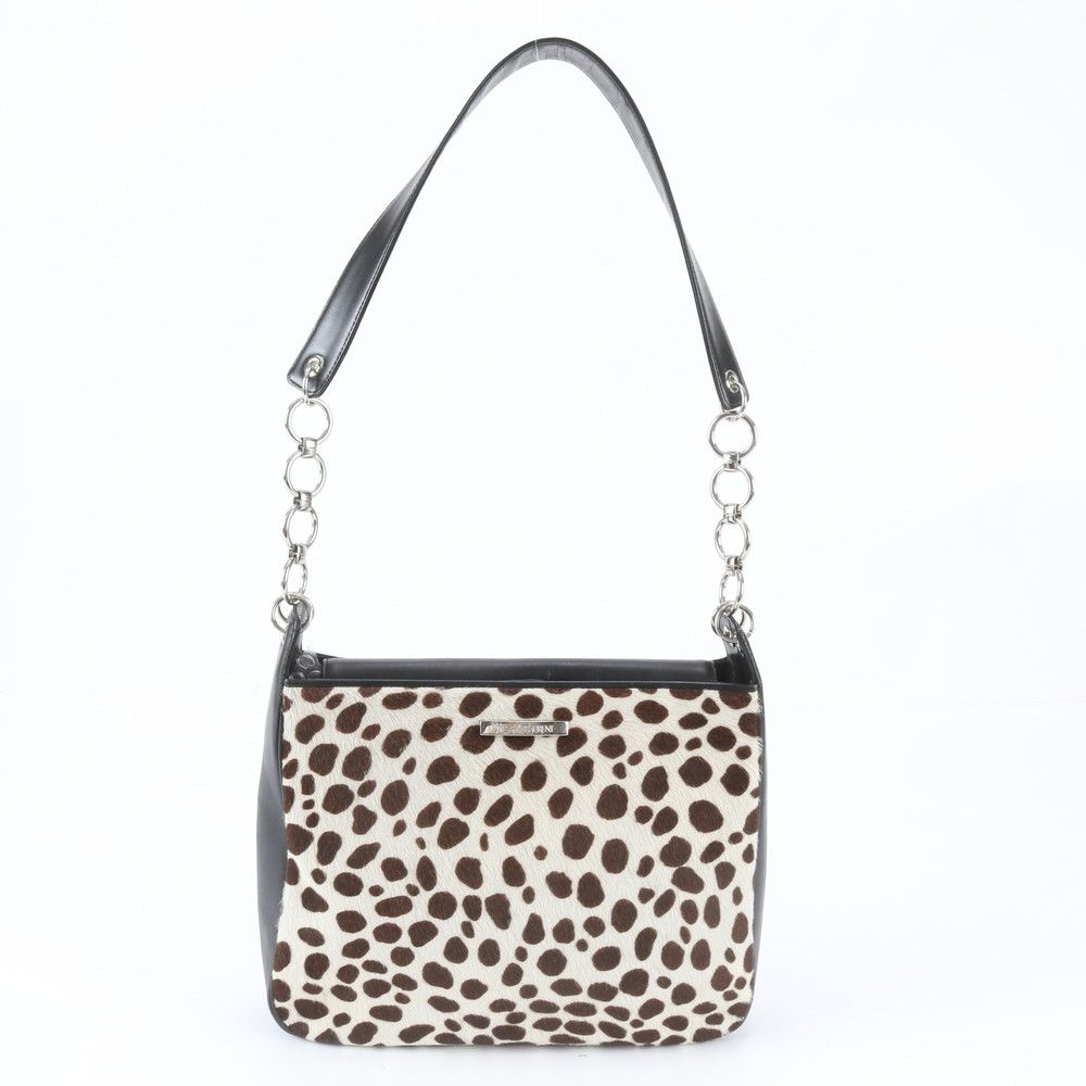 Saint Laurent YSL Calf Hair Leather Chain Shoulder Bag Tote Hand