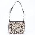 Saint Laurent YSL Calf Hair Leather Chain Shoulder Bag Tote Hand
