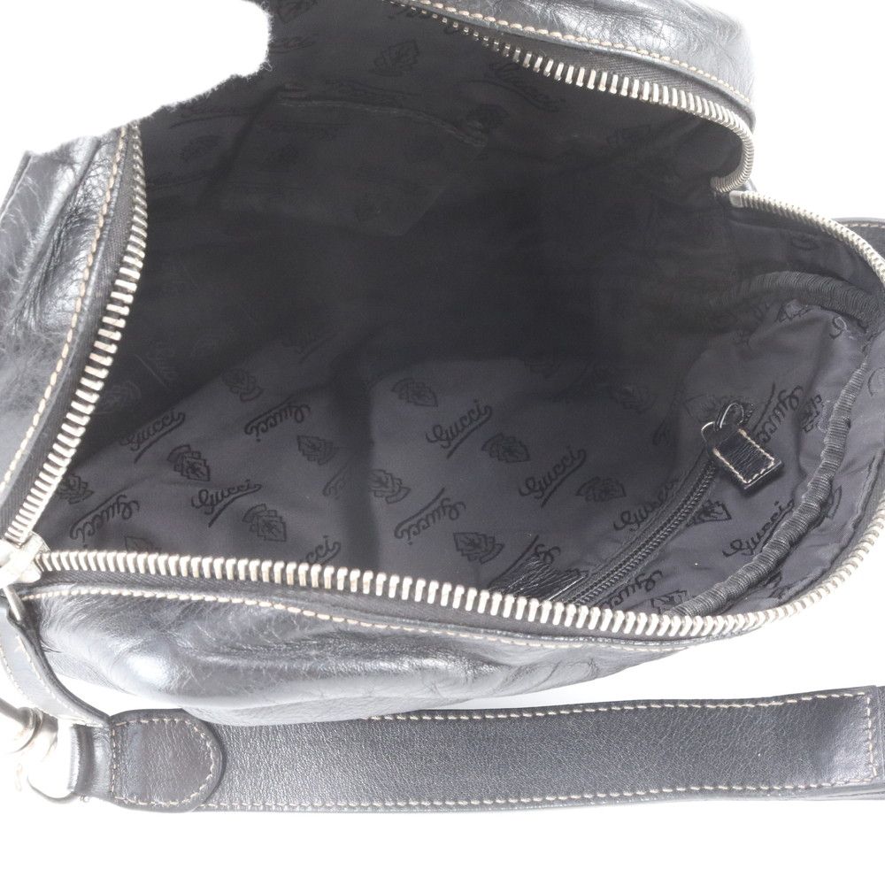 Gucci Crest Leather Shoulder Bag Crossbody Messenger Business Tote — view 7