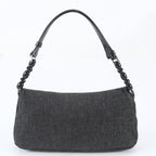 Dior Malice Pearl Denim Leather Shoulder Bag Tote Hand — view 3