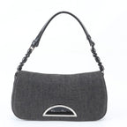 Dior Malice Pearl Denim Leather Shoulder Bag Tote Hand