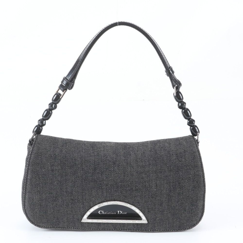 Dior Malice Pearl Denim Leather Shoulder Bag Tote Hand