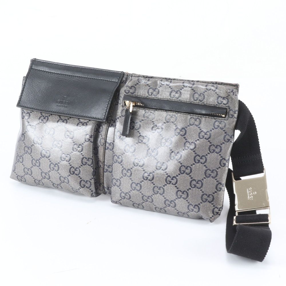 Gucci GG Supreme Leather 2-Way Belt Bag Crossbody Body Waist Pouch Shoulder