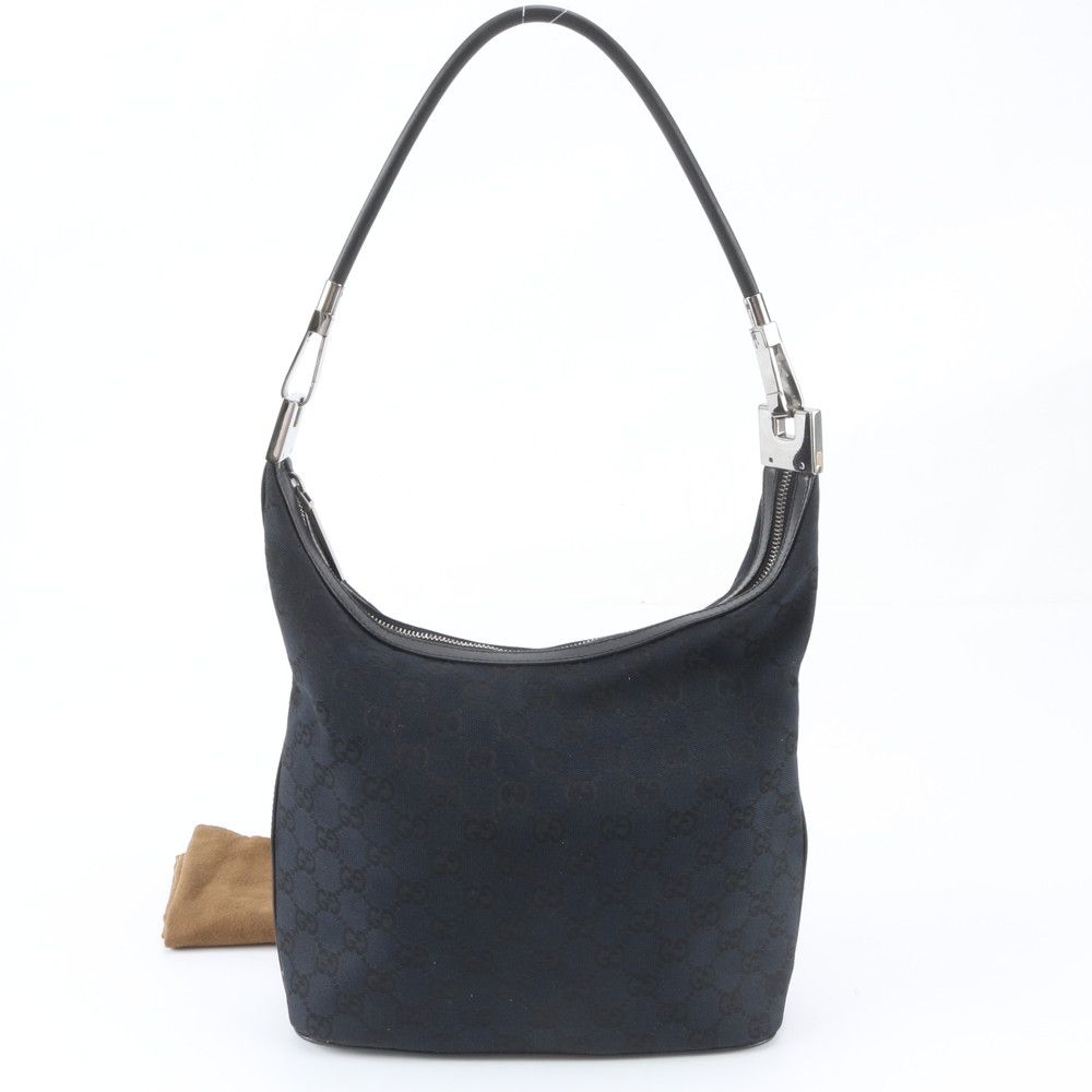 Gucci GG Canvas Leather Shoulder Bag Tote Hand