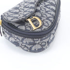 Dior Trotter Saddle Pouch Leather Clutch Hand Navy — view 3
