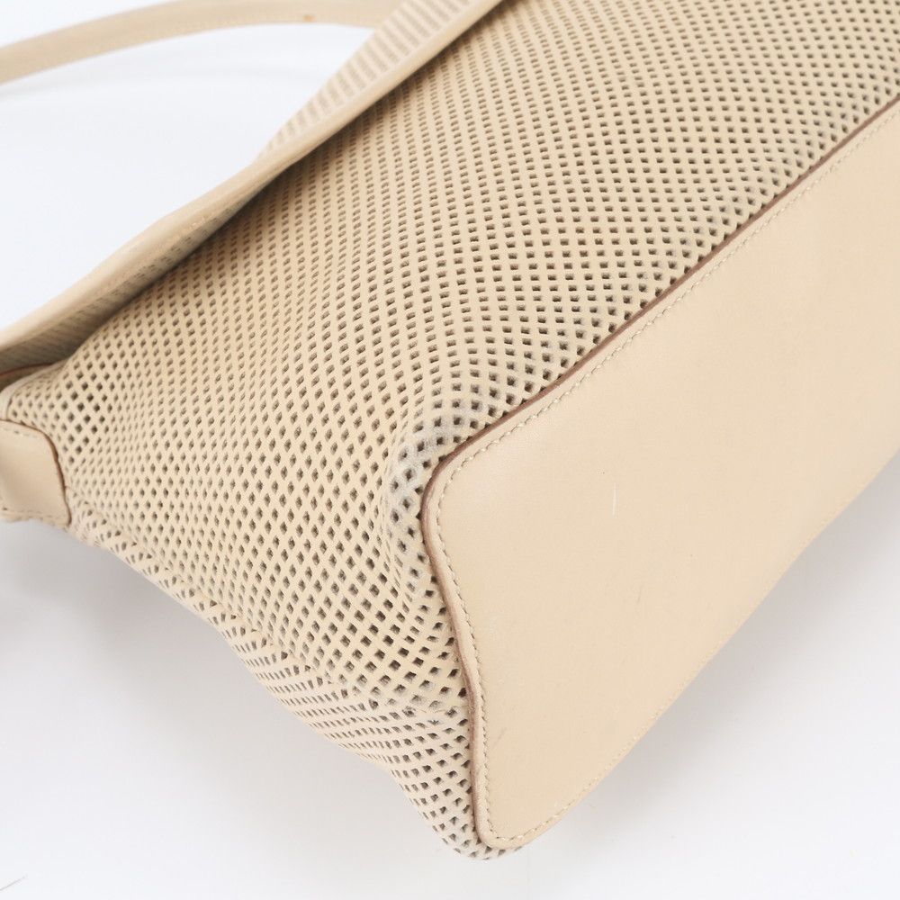 Gucci Perforated Leather Shoulder Bag Tote Hand — view 4