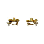 Chanel With Rice 97P Vintage CC Logo Earrings Ear Cuff Gold — view 4