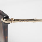 Gucci Bamboo Sunglasses Gradient Lens Tortoise Brown Gold Clear RB Eyewear — view 5