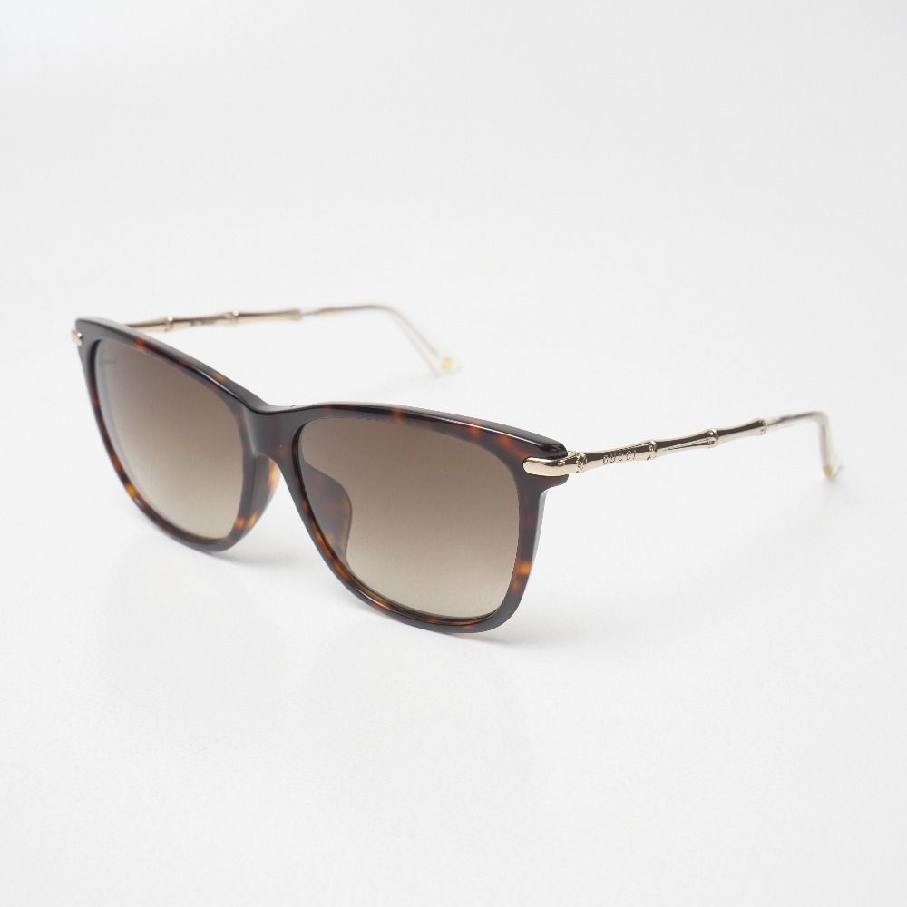 Gucci Bamboo Sunglasses Gradient Lens Tortoise Brown Gold Clear RB Eyewear — view 3
