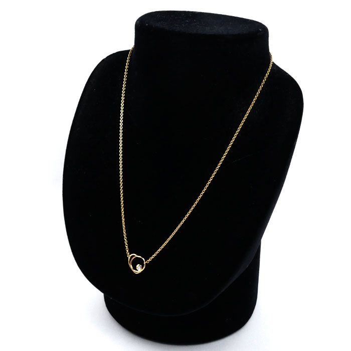 Hermes 18k Pink Gold Vertige Coeur Necklace Diamond — view 6