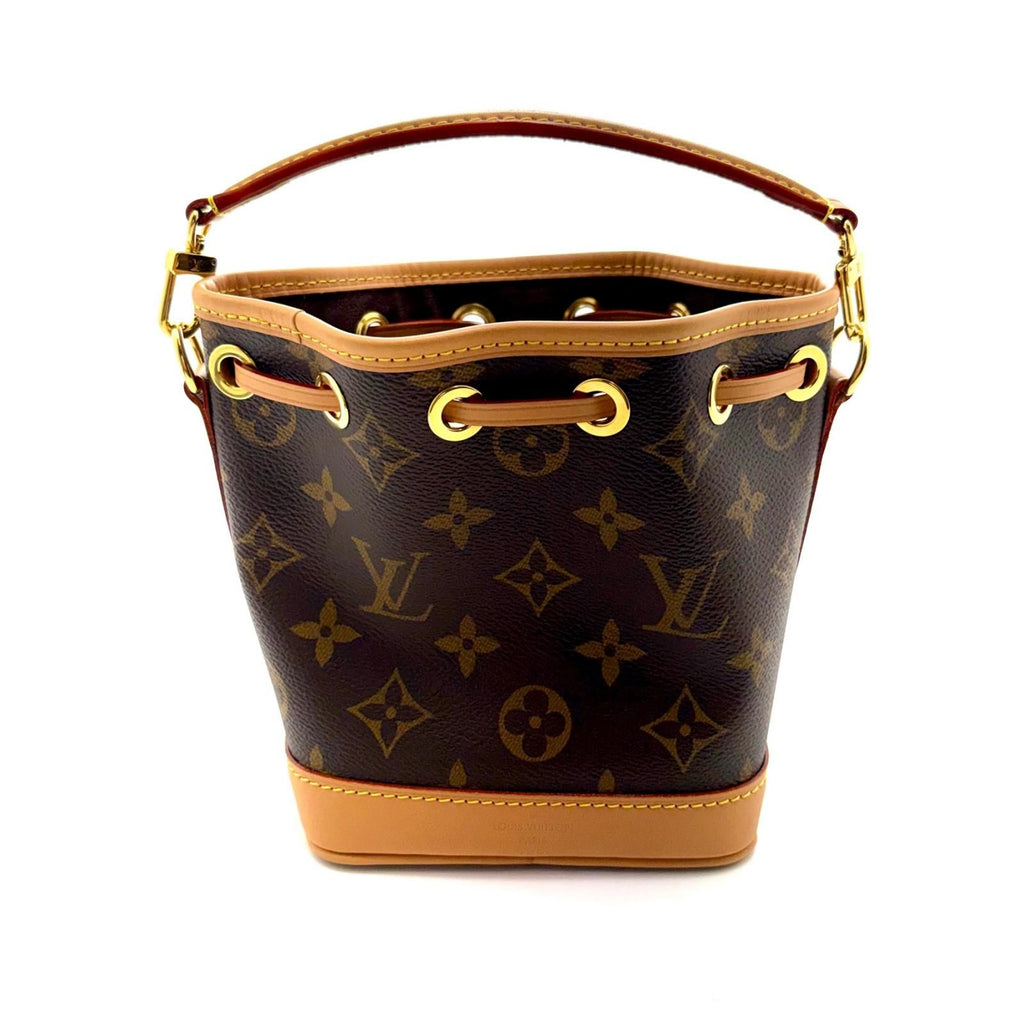 Louis Vuitton Nano Noe Monogram Shoulder Bag Canvas Dark Brown — view 3